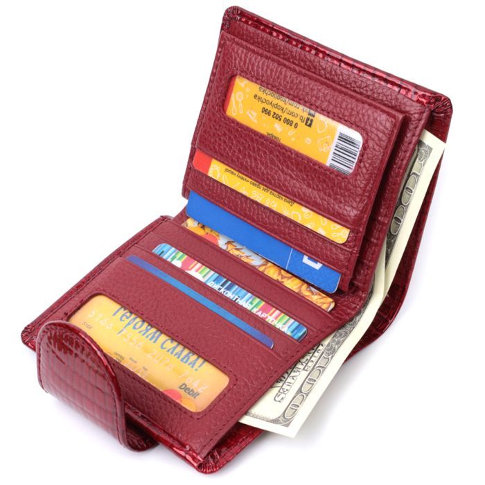 Гаманець ST Leather З натуральної шкіри Червоний (22685) зображення 9
