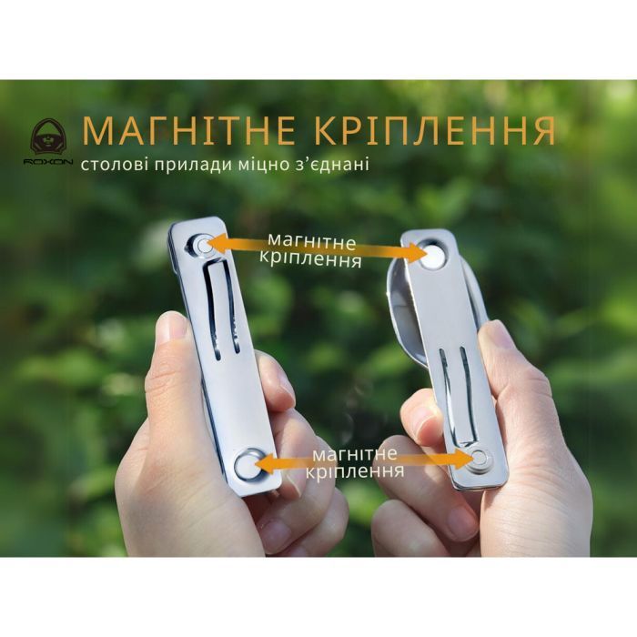 Набор туристической посуды Roxon C2 2 in1 (ложка, виделка) (RoxC2) изображение 9