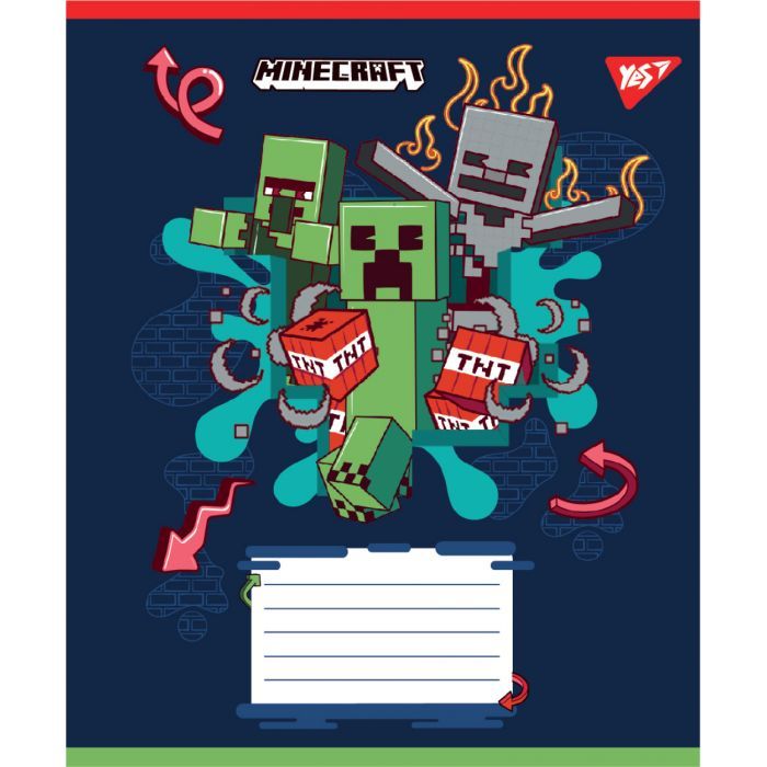 Зошит Yes Minecraft Heroes А5 12 аркушів клітинка (767576) зображення 2