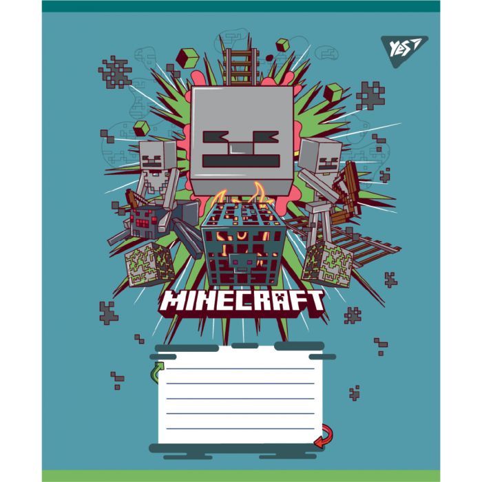 Зошит Yes Minecraft Heroes А5 12 аркушів клітинка (767576) зображення 4