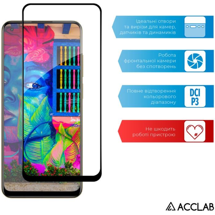 Скло захисне ACCLAB Full Glue Realme 11 4G Black (1283126581953) зображення 5