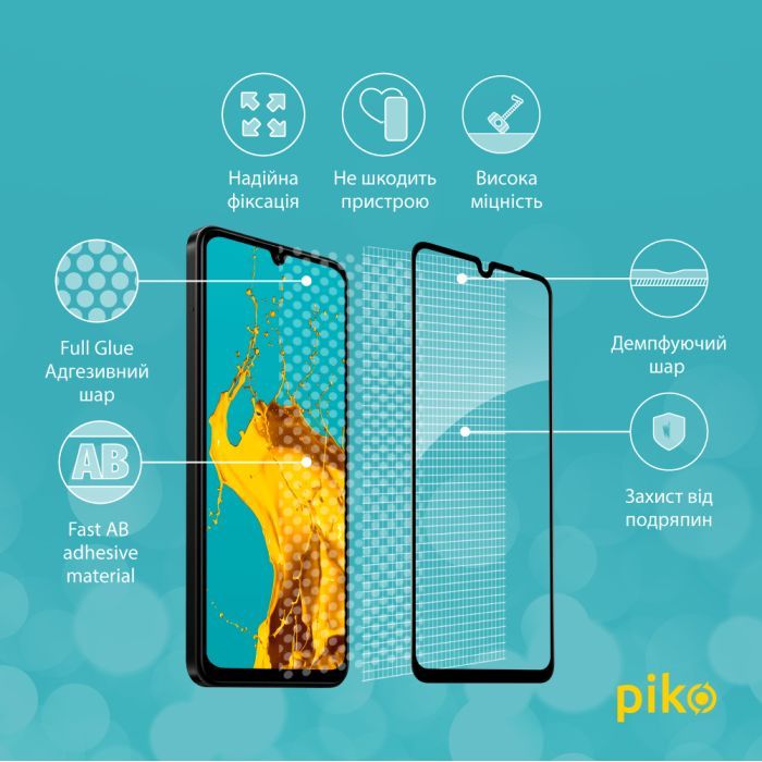 Стекло защитное Piko Full Glue Xiaomi Redmi 14C Black (1283126598616) изображение 3