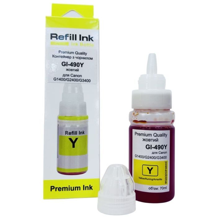 Чернила Premium Quality Canon GI-490Y 70мл Yellow (70264922)