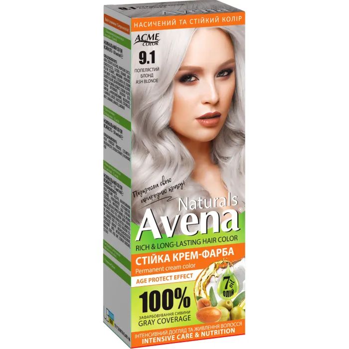 Краска для волос Acme Color Avena Naturals Стойкая 7.1 - Cold Blonde Brown (4823115503121)