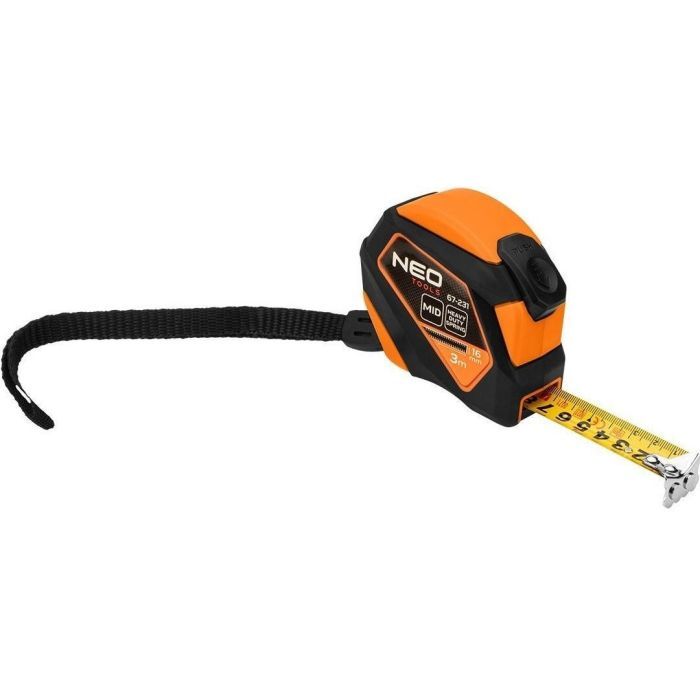 Рулетка Neo Tools 3мx16мм, с фиксатором сматывания, магнит (67-231)