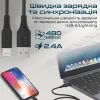 Дата кабель USB 2.0 AM to Lightning 1.2m 2.4A PowerLink-Ai120 black Promate (powerlink-ai120.black) зображення 7