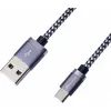 Дата кабель USB 2.0 AM to Micro 5P 1.0m 3A silver black Grand-X (FM07SB) изображение 2
