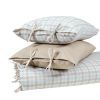 Постільна білизна Home Line Клітинка кухонна бежево-бірюзовий/бежевий, бязь, полуторний (184229) зображення 4