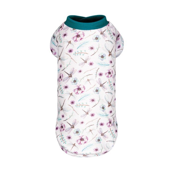 Футболка для тварин Pet Fashion Flora L біла з квітковим принтом (4823082441457)