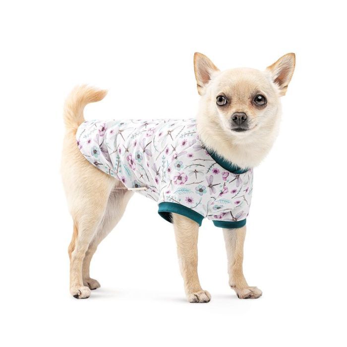 Футболка для тварин Pet Fashion Flora L біла з квітковим принтом (4823082441457) зображення 3