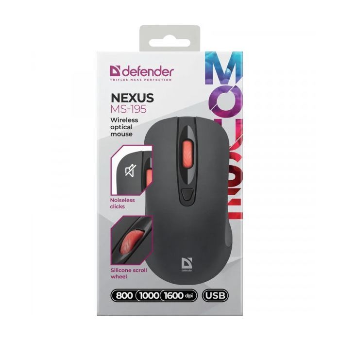 Мышка Defender Nexus MS195 Wireless Black (52195) изображение 6