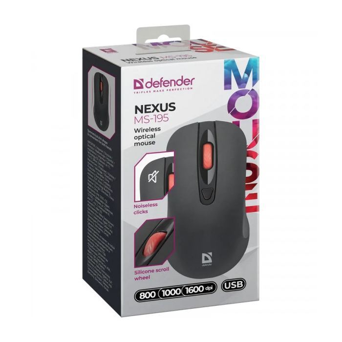 Мышка Defender Nexus MS195 Wireless Black (52195) изображение 7