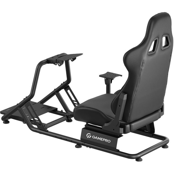 Кресло игровое GamePro RS100 із кріпленням для керма, педалей та коробки передач Black (RS100) изображение 2