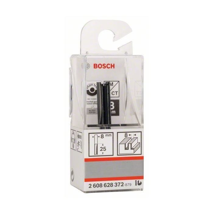 Фреза Bosch Professional пазовая с двумя лезвиями, Std, S8, D8, L25.4 (2.608.628.372) изображение 6