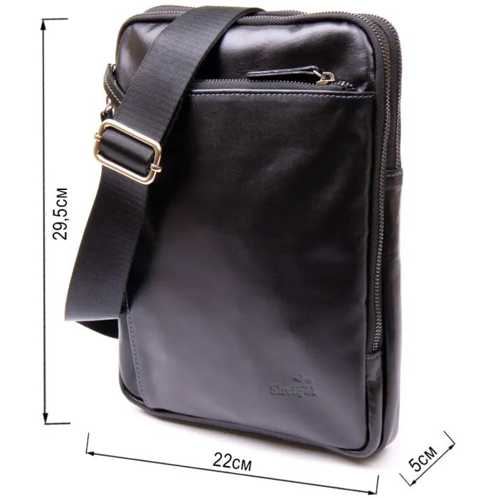 Сумка Shvigel Из натуральной кожи Черная (11281) изображение 3