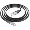 Дата кабель USB 2.0 AM to USB-C 1.2m 5A nylon black HOCO (6942007605007) изображение 3