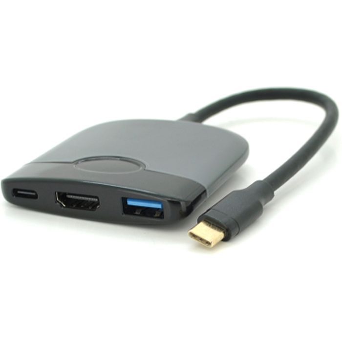 Концентратор Voltronic USB-C 3-in-1 USB 3.0 + USB-C + HDMI 0.23m black (YT-HTC3in1)