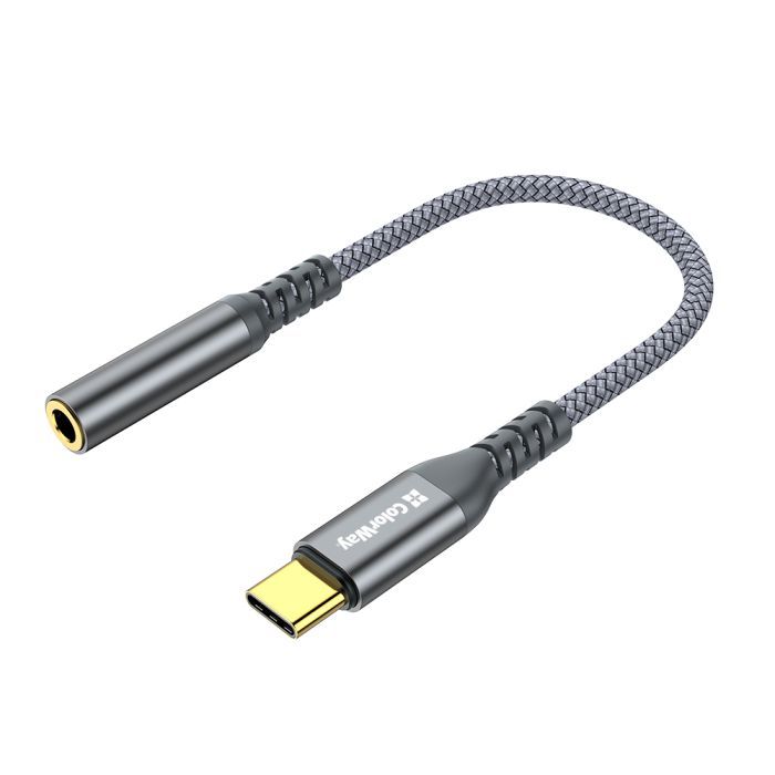 Переходник USB-C to 3.5mm F 0.14m gray ColorWay (CW-AD-CJ) изображение 2