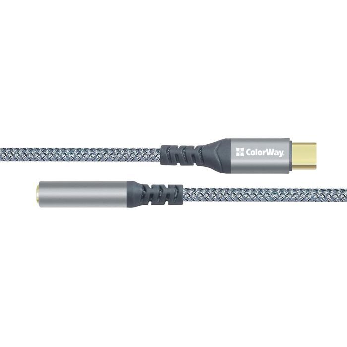 Переходник USB-C to 3.5mm F 0.14m gray ColorWay (CW-AD-CJ) изображение 3