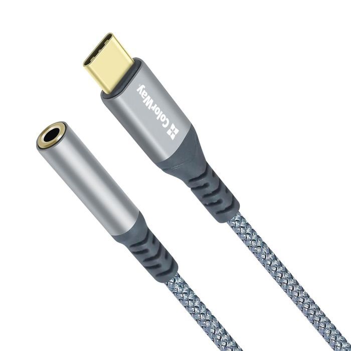 Переходник USB-C to 3.5mm F 0.14m gray ColorWay (CW-AD-CJ) изображение 4