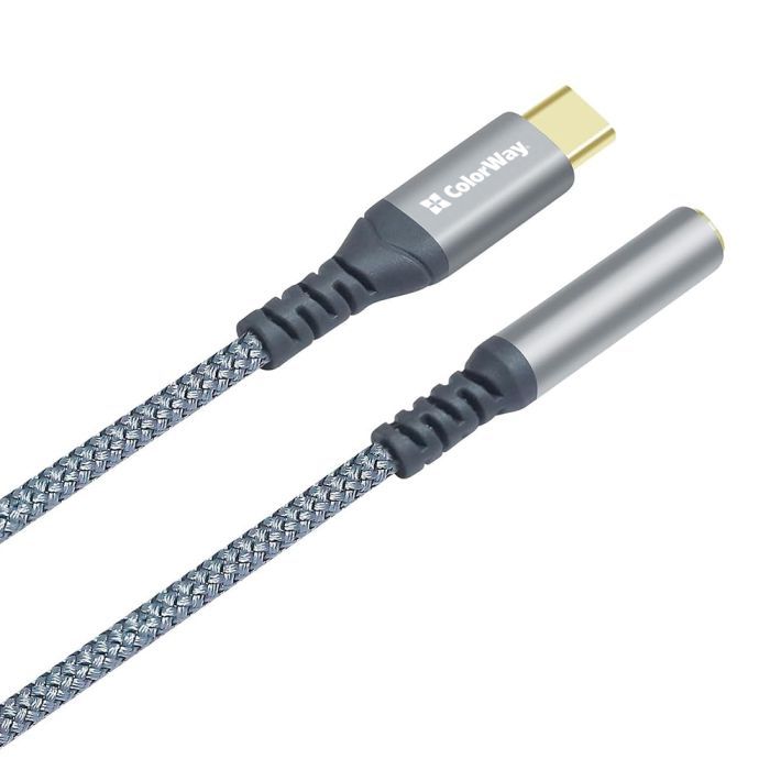Переходник USB-C to 3.5mm F 0.14m gray ColorWay (CW-AD-CJ) изображение 5