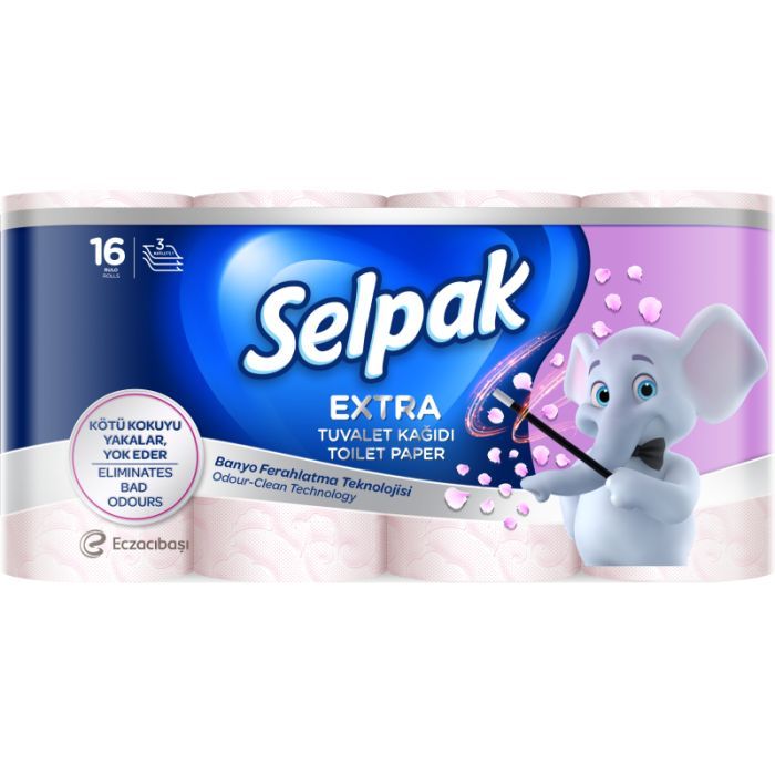 Туалетная бумага Selpak Extra 3 слоя 16 рулонов (8690530044746)