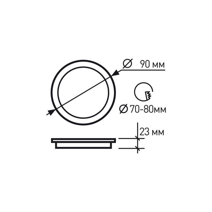 Светильник Eurolamp LED 5W 4000K (LED-DLR-5/4(new)(black)) изображение 2