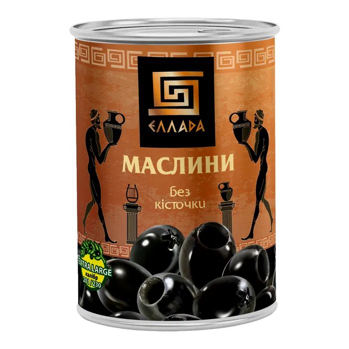 Овочева консервація Ellada Маслини з кісточкою 420 мл ж/б ключ (5202152520107)