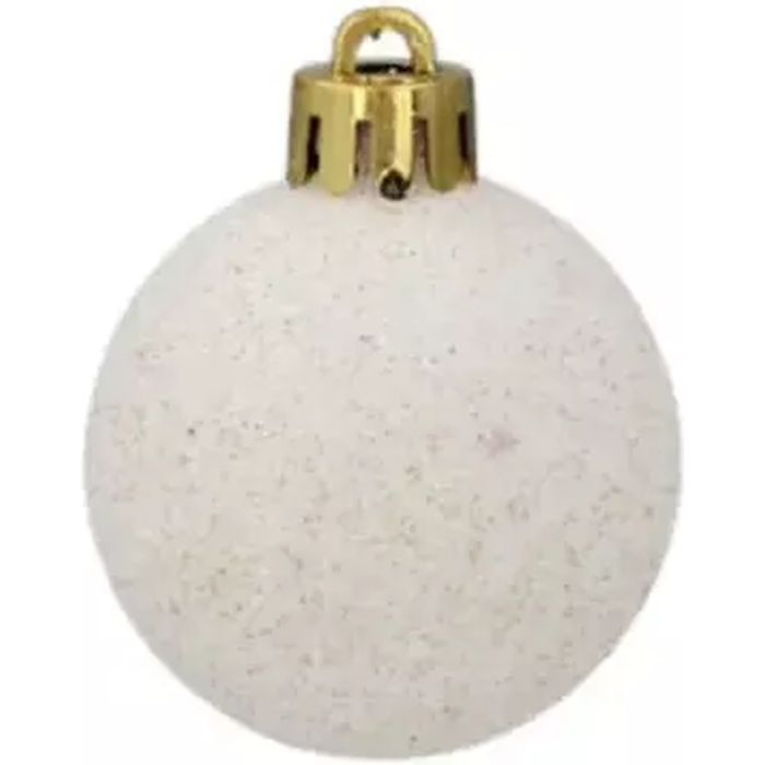 Елочная игрушка Chomik пластикові кульки 16 шт, 4 см, рожеві і біли (5900779877351_1) изображение 3