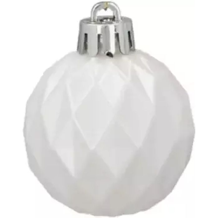 Елочная игрушка Chomik пластикові кульки 16 шт, 4 см, рожеві і біли (5900779877351_1) изображение 4