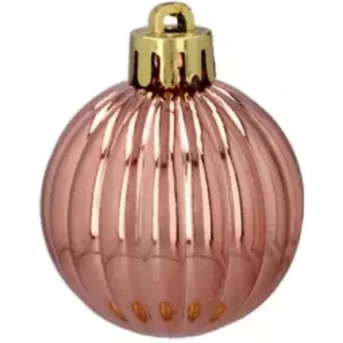 Елочная игрушка Chomik пластикові кульки 16 шт, 4 см, рожеві і біли (5900779877351_1) изображение 5