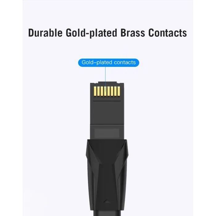 Патч-корд 0.75м, UTP cat 6 RJ-45 black Vention (IBABE) зображення 5