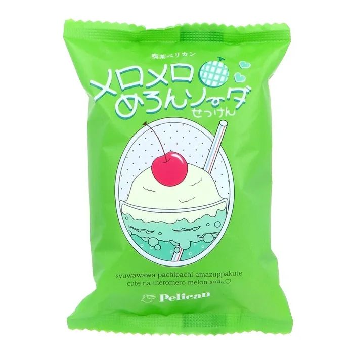 Тверде мило Pelican Для тіла з ароматом содової та дині 80 г (4976631481326)