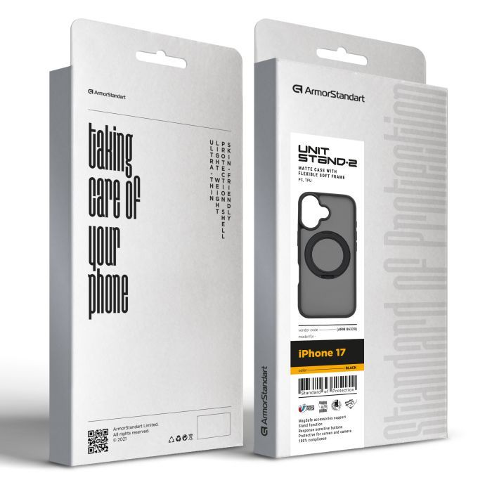 Чехол для мобильного телефона Armorstandart Unit Stand2 Apple iPhone 17 Black (ARM86329) изображение 3