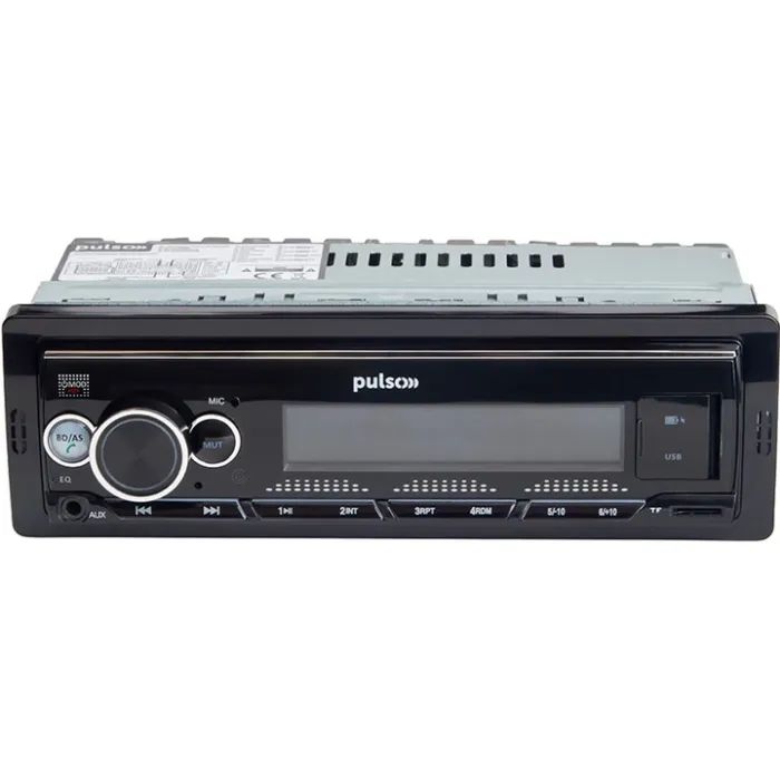 Автомагнітола PULSO RGB, USB, FM, RCA, LCD-дисплей, 4х50 Вт (P110211)
