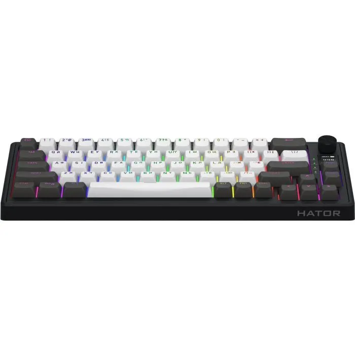Клавіатура Hator Skyfall 65 Pro Aurum Vanila Silent RGB Wireless/Bluetooth/USB UA Grey/Black (HTK4160UA) зображення 2