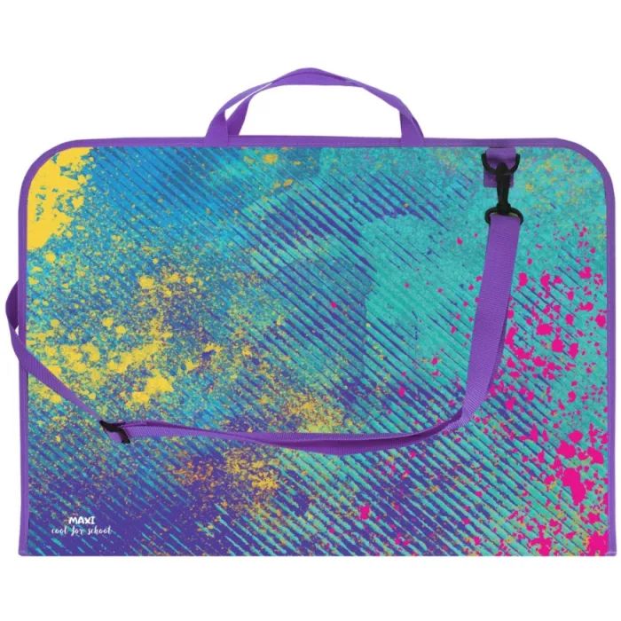 Папка - портфель Maxi А3 пластиковый на молнии (MX30003-09)