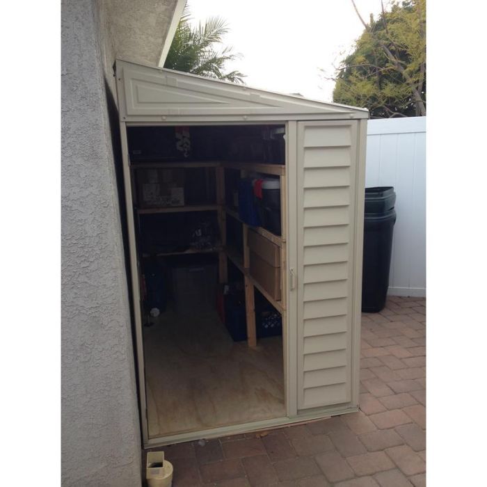 Садовий будиночок Duramax пластиковий SideMate 242х122х185 см слонова кістка (5193) зображення 12