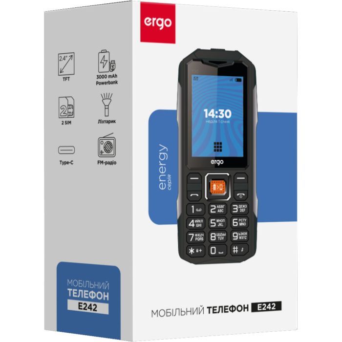 Мобильный телефон Ergo E242 Black изображение 9
