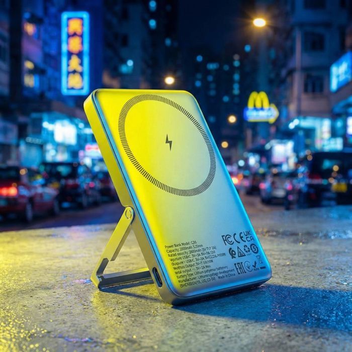 Батарея универсальная HOCO 5000mAh Sunlight PD/20W Magnetic Metal Grey (Q36 / 714986) изображение 10