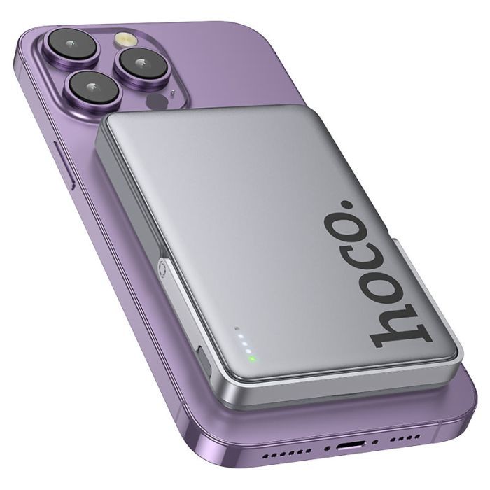 Батарея универсальная HOCO 5000mAh Sunlight PD/20W Magnetic Metal Grey (Q36 / 714986) изображение 5
