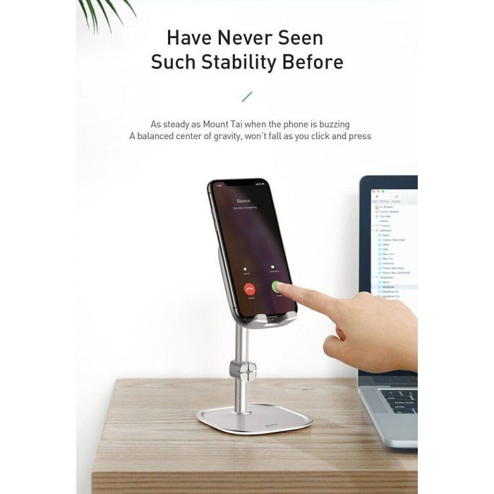 Подставка для планшета и телефона Literary youth desktop bracket Silver Baseus (SUWY-0S) изображение 10
