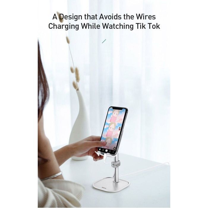 Подставка для планшета и телефона Literary youth desktop bracket Silver Baseus (SUWY-0S) изображение 11