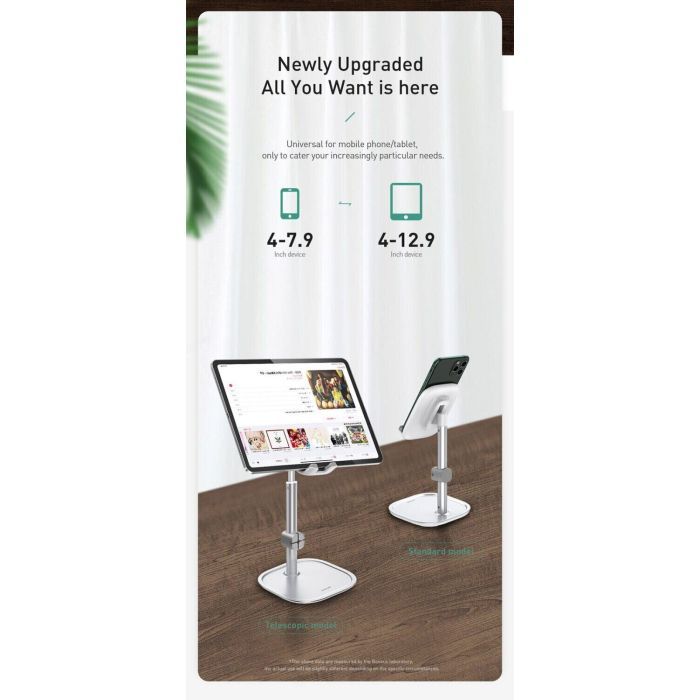 Подставка для планшета и телефона Literary youth desktop bracket Silver Baseus (SUWY-0S) изображение 6