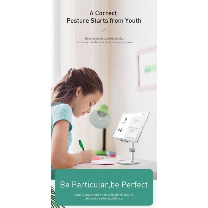 Подставка для планшета и телефона Literary youth desktop bracket Silver Baseus (SUWY-0S) изображение 9