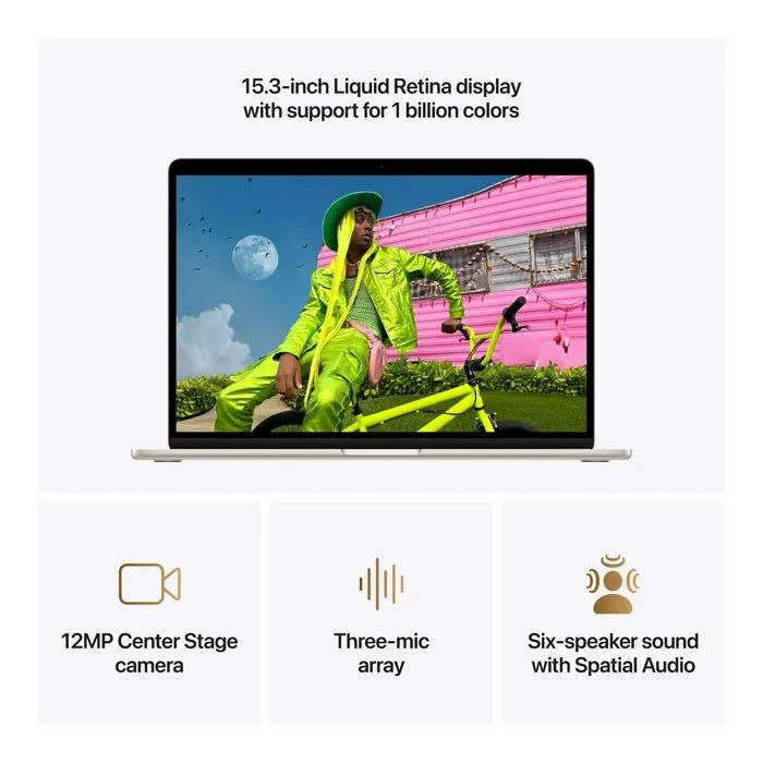 Ноутбук Apple MacBook Air 15 M5 A3448 Starlight (MDVF4UA/A) зображення 5