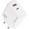 Зарядное устройство Grand-X GaN 1xUSB-C + 1xUSB 65W PD3.0 QC4.0 AFC SCP FCP white (CH-960W) изображение 2