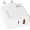 Зарядное устройство Grand-X GaN 1xUSB-C + 1xUSB 65W PD3.0 QC4.0 AFC SCP FCP white (CH-960W) изображение 3