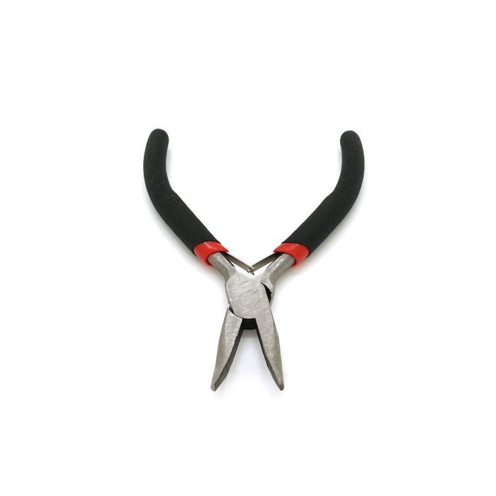 Плоскогубці Voltronic довгогубці вигнуті 4,5-дюймові, чорно-червоні ручки, 120мм (YT-VL120Cur) зображення 3