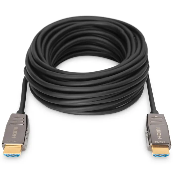 Кабель мультимедийный HDMI M to HDMI M 20m 8K AOC hybrid-fiber black Digitus (AK-330126-200-S) изображение 2